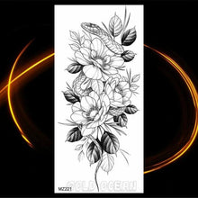 Load image into Gallery viewer, Luxury Tiger Temporary Tattoos Fox Wolf Fake Tattoo Sticker Realistic Black Animal Temporary Tattoo Stickers For Mens