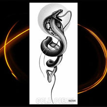 Load image into Gallery viewer, Luxury Tiger Temporary Tattoos Fox Wolf Fake Tattoo Sticker Realistic Black Animal Temporary Tattoo Stickers For Mens