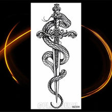 Load image into Gallery viewer, Luxury Tiger Temporary Tattoos Fox Wolf Fake Tattoo Sticker Realistic Black Animal Temporary Tattoo Stickers For Mens