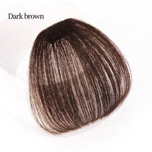 Load image into Gallery viewer, Short Synthetic Bangs Heat Resistant Hairpieces Hair Women Natural Short Fake Hair Air Bangs Hair Clips For Extensions Natural Flat Neat Bangs With Temples For Women One Piece Hairpiece