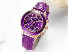 Load image into Gallery viewer, Luxury Green Business Women Watches Quartz Fashion Leather Strap Waterproof Multifunctional Wristwatch For Women