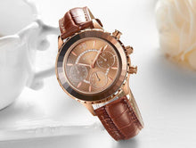 Load image into Gallery viewer, Luxury Green Business Women Watches Quartz Fashion Leather Strap Waterproof Multifunctional Wristwatch For Women