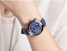 Load image into Gallery viewer, Luxury Green Business Women Watches Quartz Fashion Leather Strap Waterproof Multifunctional Wristwatch For Women