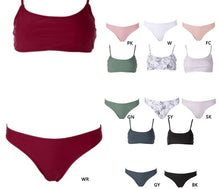 Load image into Gallery viewer, Push Up Bikini Set Swimsuits High Waist Swimwear Women Ribbed Bathing Suits Brazilian Bikinis Swimsuit for Women Bottom Triangle Bikinis Top Bathing Suit