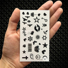Load image into Gallery viewer, Fashion Small Sexy Black Temporary Waterproof Tattoo Cute Star Heart Tattoos Sticker Body Finger Tattoo For Kids Womens