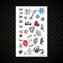 Load image into Gallery viewer, Fashion Small Sexy Black Temporary Waterproof Tattoo Cute Star Heart Tattoos Sticker Body Finger Tattoo For Kids Womens