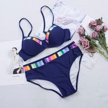 Load image into Gallery viewer, Bikini Set Swimwear Women Print Swimsuit Push Up Plus Size Bathing Suit Beachwear Women's Push-Up Bikini Set Padded Bikini Swimsuit