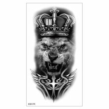 Load image into Gallery viewer, Big Tiger Lion Waterproof Temporary Sticker Tattoo Arm Legs Fake Tattoo Stickers For Adults Realistic Luxury Design For Mens Womens