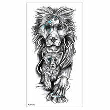 Load image into Gallery viewer, Big Tiger Lion Waterproof Temporary Sticker Tattoo Arm Legs Fake Tattoo Stickers For Adults Realistic Luxury Design For Mens Womens