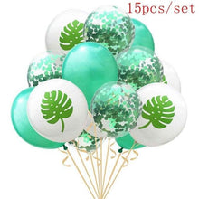 Load image into Gallery viewer, Artificial Tropical Palm Leaves For Hawaiian Luau Beach Birthday Jungle Party Wedding Home Table Decoration Accessories Tropical Leaves with Stems Jungle Leaves Decorations for Hawaiian Luau Party Beach Baby Shower Wedding Birthday Decorations