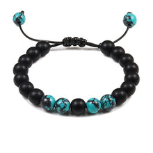 Load image into Gallery viewer, Black Lava Stone Crown Charm Tiger Eye Beads Bracelet For Men Women Braided Bracelets Handmade Adjustable Couple Distance Bracelets Lava Stone Beads Essential Oil Diffuser Adjustable Bracelet With King Queen Crown Charm