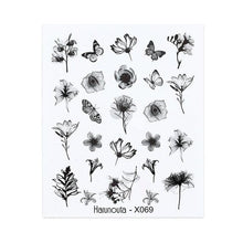Load image into Gallery viewer, Geometry Line Stripe Nail Sticker Floral Butterfly Design Water Decals Slider Wraps Decoration Nail Art Accessories Water Transfer Nail Decals Sticker For Pretty Girl Self-Adhesive Nail Decals Designer Nail Stickers for Acrylic Decal Decoration