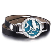Load image into Gallery viewer, New Charming Bracelet Aromatherapy Essential Oil Diffuser Locket Bracelets Adjustable Genuine Leather Wrap Essential Oil Diffuser Bracelet Valentine's Day Present Aromatherapy For Women