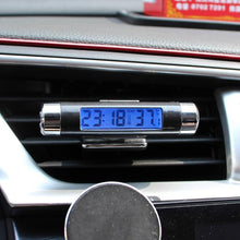 Load image into Gallery viewer, Car Digital Clock Temperature Display Electronic Clock Car Temperature Clock Universal Auto Dashboard Digital Clocks with Black Light And LCD Screen Adjustable Vehicle Temperature Thermometer Auto Electronic Clock LED Backlight Digital Display Clock