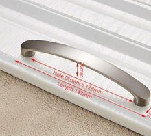 Load image into Gallery viewer, Cabinet Handles Kitchen Door Handles Drawer Knobs Aluminum Alloy Wardrobe Door Handles Brushed Modern Style Hardware Stainless Steel Kitchen Cabinet Pulls For Kitchen Cabinet Drawer Door Cupboard Decorative Modern Hardware For Cabinet