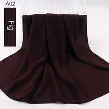 Load image into Gallery viewer, Fashion Soft Long Plain High Quality Premium Heavy Lightweight Elegant Chiffon Hijab Scarf Scarves Hijabs Lightweight Islamic Head Wear Escharpe Shawls Long Shawls For Women