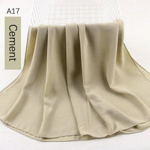 Load image into Gallery viewer, Fashion Soft Long Plain High Quality Premium Heavy Lightweight Elegant Chiffon Hijab Scarf Scarves Hijabs Lightweight Islamic Head Wear Escharpe Shawls Long Shawls For Women