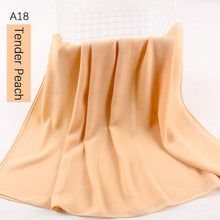 Load image into Gallery viewer, Fashion Soft Long Plain High Quality Premium Heavy Lightweight Elegant Chiffon Hijab Scarf Scarves Hijabs Lightweight Islamic Head Wear Escharpe Shawls Long Shawls For Women