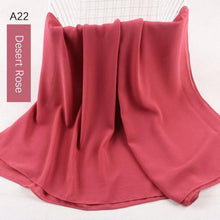 Load image into Gallery viewer, Fashion Soft Long Plain High Quality Premium Heavy Lightweight Elegant Chiffon Hijab Scarf Scarves Hijabs Lightweight Islamic Head Wear Escharpe Shawls Long Shawls For Women