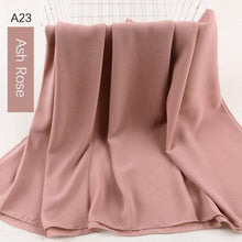 Load image into Gallery viewer, Fashion Soft Long Plain High Quality Premium Heavy Lightweight Elegant Chiffon Hijab Scarf Scarves Hijabs Lightweight Islamic Head Wear Escharpe Shawls Long Shawls For Women