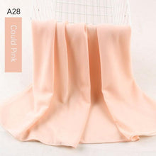 Load image into Gallery viewer, Fashion Soft Long Plain High Quality Premium Heavy Lightweight Elegant Chiffon Hijab Scarf Scarves Hijabs Lightweight Islamic Head Wear Escharpe Shawls Long Shawls For Women