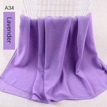 Load image into Gallery viewer, Fashion Soft Long Plain High Quality Premium Heavy Lightweight Elegant Chiffon Hijab Scarf Scarves Hijabs Lightweight Islamic Head Wear Escharpe Shawls Long Shawls For Women