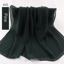 Load image into Gallery viewer, Fashion Soft Long Plain High Quality Premium Heavy Lightweight Elegant Chiffon Hijab Scarf Scarves Hijabs Lightweight Islamic Head Wear Escharpe Shawls Long Shawls For Women