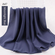 Load image into Gallery viewer, Fashion Soft Long Plain High Quality Premium Heavy Lightweight Elegant Chiffon Hijab Scarf Scarves Hijabs Lightweight Islamic Head Wear Escharpe Shawls Long Shawls For Women