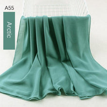 Load image into Gallery viewer, Fashion Soft Long Plain High Quality Premium Heavy Lightweight Elegant Chiffon Hijab Scarf Scarves Hijabs Lightweight Islamic Head Wear Escharpe Shawls Long Shawls For Women