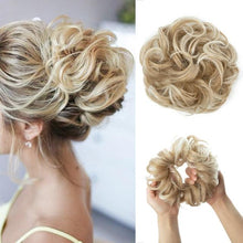 Load image into Gallery viewer, Hair Bun Extensions Messy Curly Elastic Hair Scrunchies Hairpieces Synthetic Chignon Donut Up-do Hair Pieces Clip in Hair Extension For Volumized Hair Buns For Girls