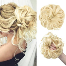 Load image into Gallery viewer, Hair Bun Extensions Messy Curly Elastic Hair Scrunchies Hairpieces Synthetic Chignon Donut Up-do Hair Pieces Clip in Hair Extension For Volumized Hair Buns For Girls