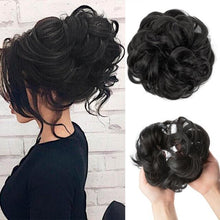 Load image into Gallery viewer, Hair Bun Extensions Messy Curly Elastic Hair Scrunchies Hairpieces Synthetic Chignon Donut Up-do Hair Pieces Clip in Hair Extension For Volumized Hair Buns For Girls