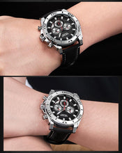 Load image into Gallery viewer, Men's Sports Multifunctional Quartz Watches Elegant Leather Strap Waterproof Modern Wristwatch For Men