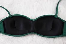 Load image into Gallery viewer, High Waist Bikini Set Women Bikini Flower Swimwear Women High Waist Bikini Halter Two Piece Bathing Suits Tummy Control Swimsuit Push Up Swimwear Vintage Halter Neck Swimsuit Female Green Bathing Suit