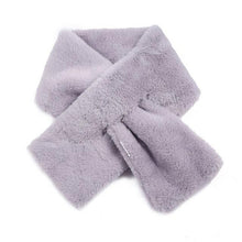 Load image into Gallery viewer, New Winter Solid Color Warm Thicken Soft Collar Scarf Faux Rabbit Fur Neckerchief Plush Warm Hot Scarfs Cross Collar Scarf Shawl Solid With Pearl Elegant For Women
