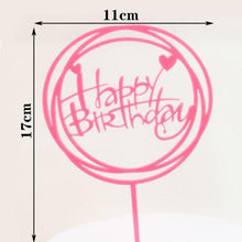 Load image into Gallery viewer, Happy Birthday Cake Topper Gold Cake Topper Acrylic Cake Topper Happy Birthday Cake Topper Cake Decoration Acrylic Letter Cake Toppers Party Supplies Happy Birthday Black Cake Decorations