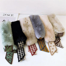 Load image into Gallery viewer, New Autumn Winter Fashion Soft Faux Fur Crochet Knitted Neck Warmer Elastic Neck Gaiter Head Wrap Lightweight Scarf Collar Neck Elegant Warmer Scarves for Women