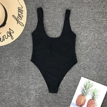 Load image into Gallery viewer, Luxury Black Female Swimsuit Vintage One Piece Ruffled Push Up Tummy Control Swimwear Halter One Piece Slimming Retro Swimsuit Women's Plus Size Push Up Bathing Suit Solid Red Swimwear Women Padded Bathing Suits