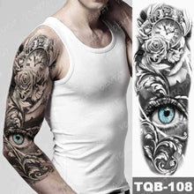 Load image into Gallery viewer, Womens Large Waterproof Temporary Sticker Tattoo Tiger Fox Luxury Design From Wonderland