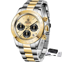 Load image into Gallery viewer, Stainless Steel Sports Men Watch Waterproof Business Chronograph Men Quartz Elegant Design Wristwatches