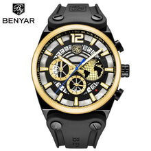 Load image into Gallery viewer, Business Mens Fashion Watches Quartz Silicone Sport Multifunction Watch Men Luxury Waterproof Luminous Hands