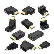 Load image into Gallery viewer, Connector Adapter HDMI Compatible Cable 90 Corner Angle Left Right Up Down Male Female Extender To HDMI Extension 90 Degree Male To Female HDMI Adapter