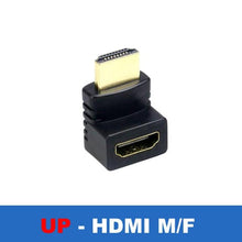 Load image into Gallery viewer, Connector Adapter HDMI Compatible Cable 90 Corner Angle Left Right Up Down Male Female Extender To HDMI Extension 90 Degree Male To Female HDMI Adapter