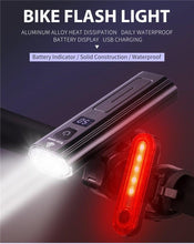 Load image into Gallery viewer, Front Bicycle Light USB Rechargeable LED Bike Light Waterproof Cycling Headlight Climbing Safety Flashlight Lamps Bike Light Super Bright Bicycle Light Easy To Install Fits All Bikes Headlights With Modes