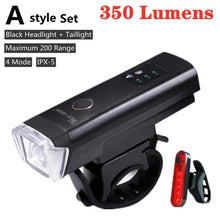 Load image into Gallery viewer, Front Bicycle Light USB Rechargeable LED Bike Light Waterproof Cycling Headlight Climbing Safety Flashlight Lamps Bike Light Super Bright Bicycle Light Easy To Install Fits All Bikes Headlights With Modes