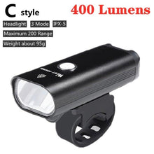Load image into Gallery viewer, Front Bicycle Light USB Rechargeable LED Bike Light Waterproof Cycling Headlight Climbing Safety Flashlight Lamps Bike Light Super Bright Bicycle Light Easy To Install Fits All Bikes Headlights With Modes