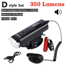 Load image into Gallery viewer, Front Bicycle Light USB Rechargeable LED Bike Light Waterproof Cycling Headlight Climbing Safety Flashlight Lamps Bike Light Super Bright Bicycle Light Easy To Install Fits All Bikes Headlights With Modes