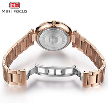 Load image into Gallery viewer, Luxury Crystal Fashion Womens Watch Quartz Analog Waterproof Elegant Stainless Steel Strap Wrist Watch For Women