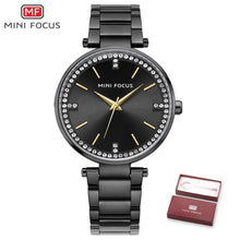 Load image into Gallery viewer, Luxury Crystal Fashion Womens Watch Quartz Analog Waterproof Elegant Stainless Steel Strap Wrist Watch For Women