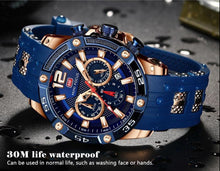 Load image into Gallery viewer, New Fashion Sport Mens Watches Waterproof Silicon Strap Wrist Watch Multifunctional Luminous Hands For Men